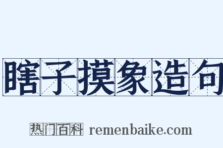 瞎子摸象造句是什么意思的图片